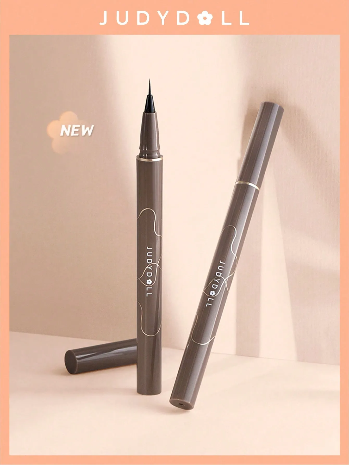 JUDYDOLL JUDYDOLL Slim Liquid Eyeliner 400mg, Brown, Ultra-Fine, Quick-Drying, Waterproof And Smudge-Proof Pen