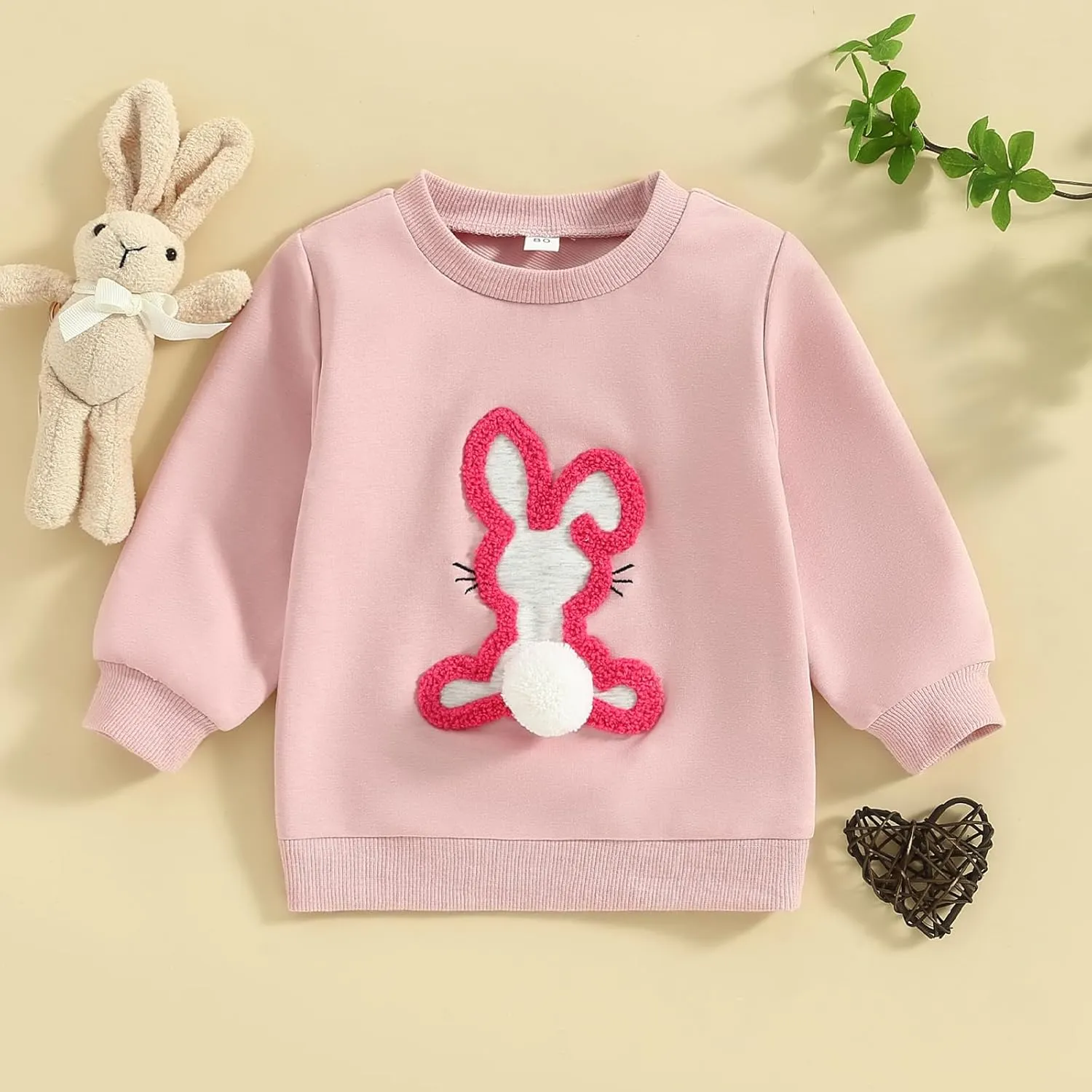 Kayotuas Toddler Girl Valentines Shirt Fuzzy Embroidered Letters Heart Sweatshirt Long Sleeve Crewneck Pullover Sweater Tops