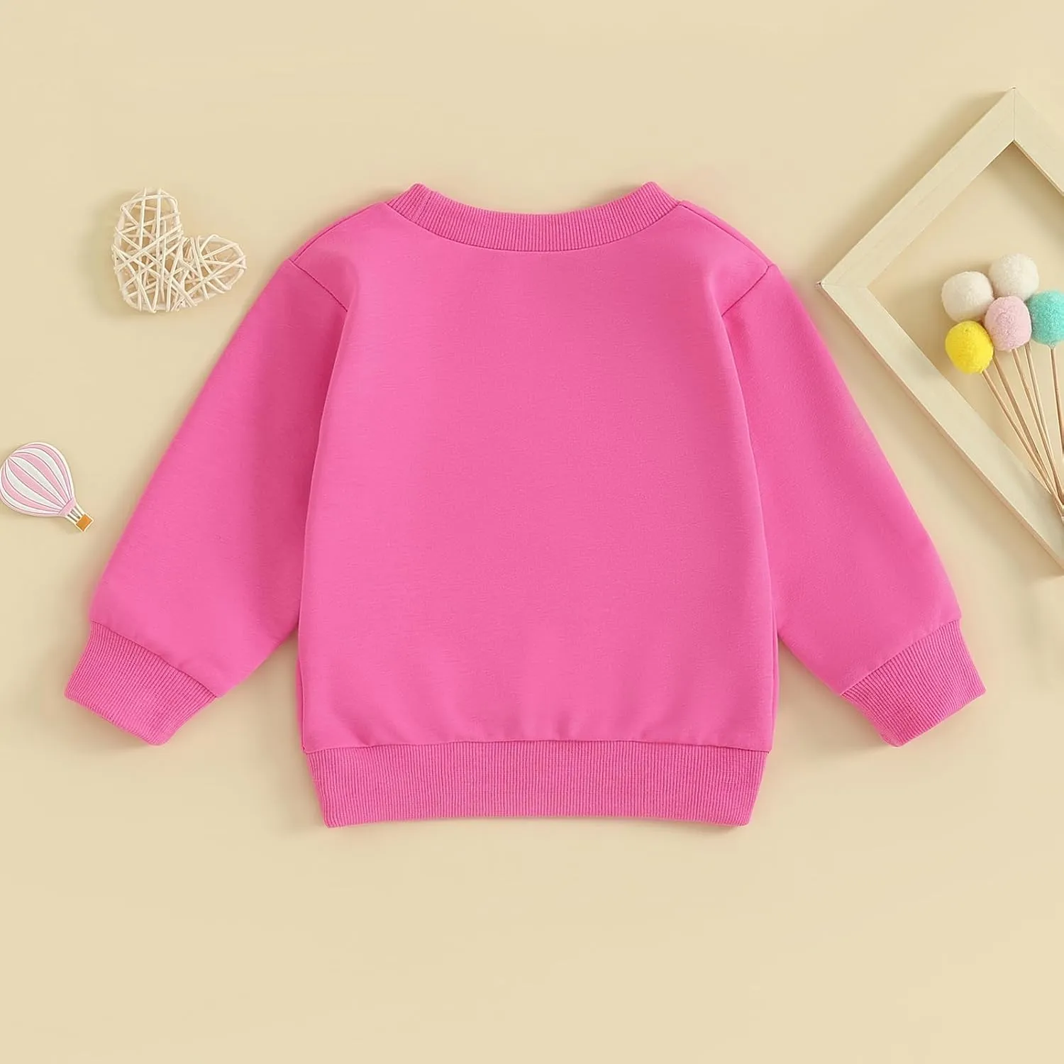 Kayotuas Toddler Girl Valentines Shirt Fuzzy Embroidered Letters Heart Sweatshirt Long Sleeve Crewneck Pullover Sweater Tops