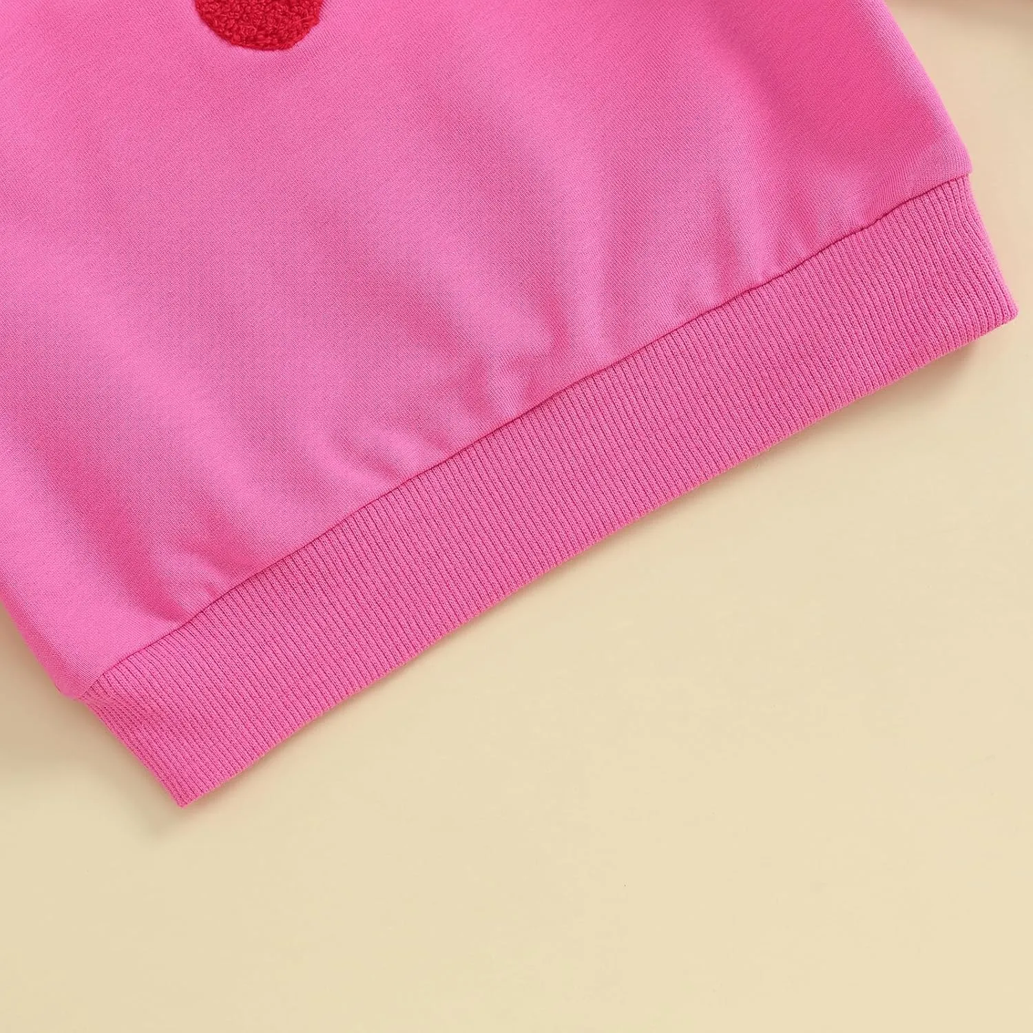 Kayotuas Toddler Girl Valentines Shirt Fuzzy Embroidered Letters Heart Sweatshirt Long Sleeve Crewneck Pullover Sweater Tops