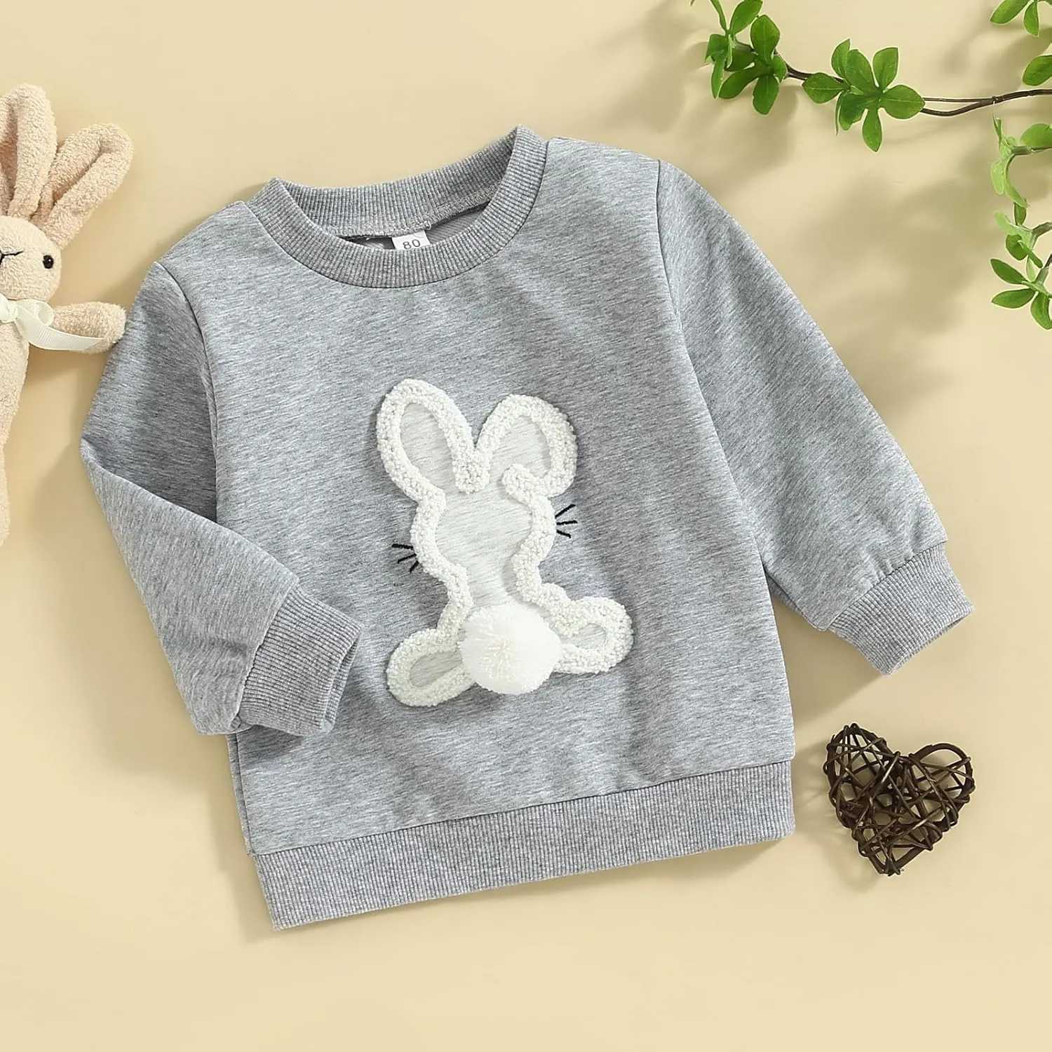 Kayotuas Toddler Girl Valentines Shirt Fuzzy Embroidered Letters Heart Sweatshirt Long Sleeve Crewneck Pullover Sweater Tops