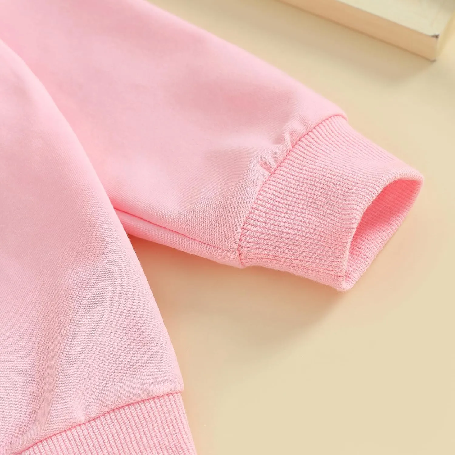 Kayotuas Toddler Girl Valentines Shirt Fuzzy Embroidered Letters Heart Sweatshirt Long Sleeve Crewneck Pullover Sweater Tops