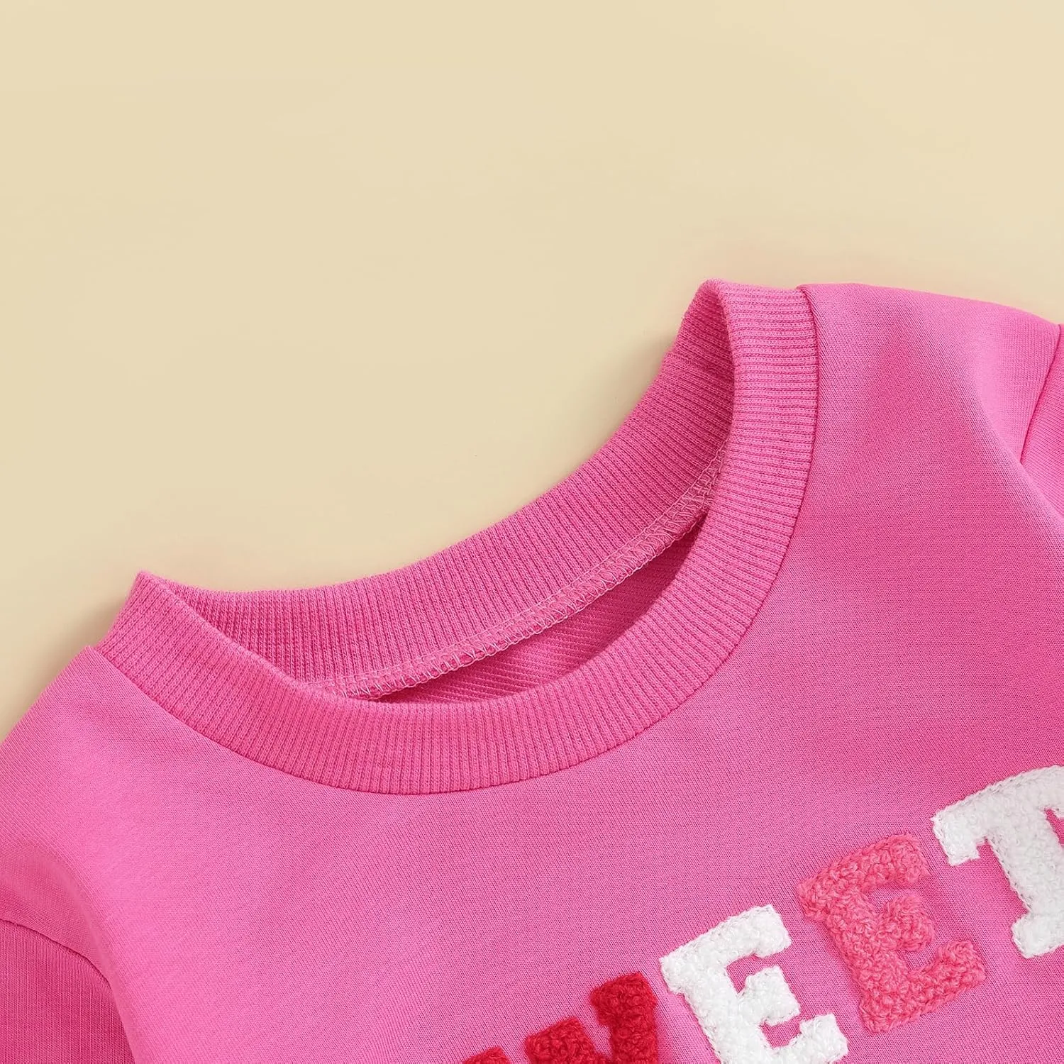 Kayotuas Toddler Girl Valentines Shirt Fuzzy Embroidered Letters Heart Sweatshirt Long Sleeve Crewneck Pullover Sweater Tops