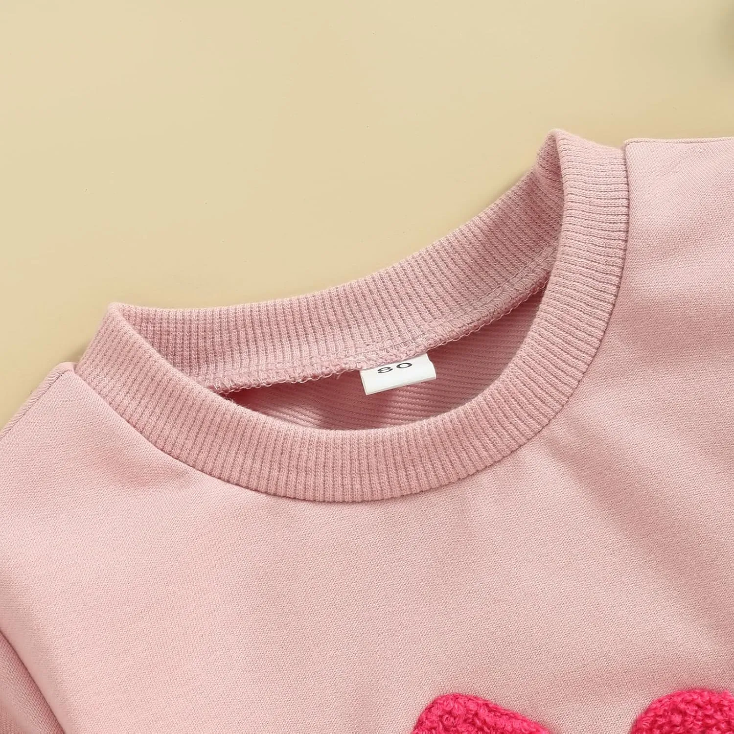 Kayotuas Toddler Girl Valentines Shirt Fuzzy Embroidered Letters Heart Sweatshirt Long Sleeve Crewneck Pullover Sweater Tops