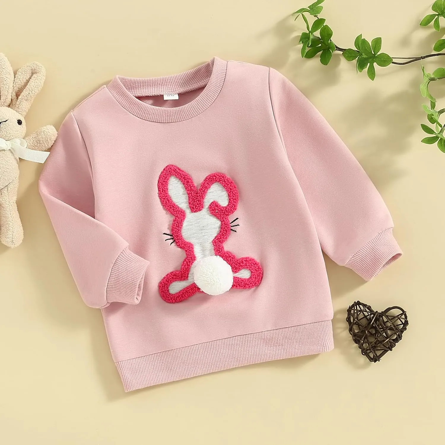 Kayotuas Toddler Girl Valentines Shirt Fuzzy Embroidered Letters Heart Sweatshirt Long Sleeve Crewneck Pullover Sweater Tops