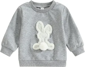 Kayotuas Toddler Girl Valentines Shirt Fuzzy Embroidered Letters Heart Sweatshirt Long Sleeve Crewneck Pullover Sweater Tops