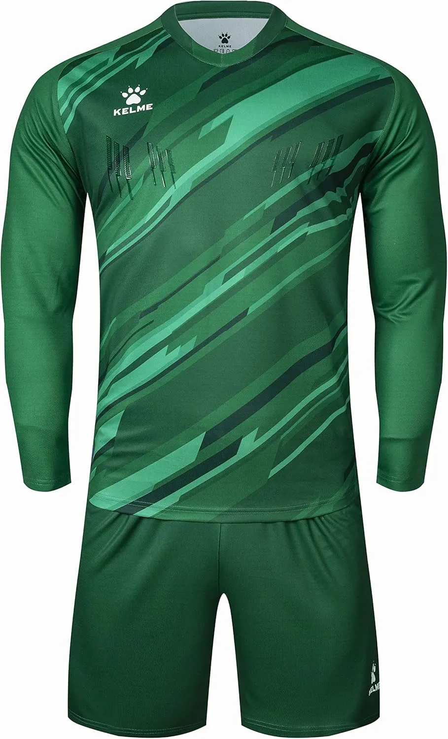 KELME Soccer Goalkeeper Jersey Pro Set Uniform - Padded Goalkeeper Shirt Shorts Socks - Men's Goalie Jersey Adults Kids