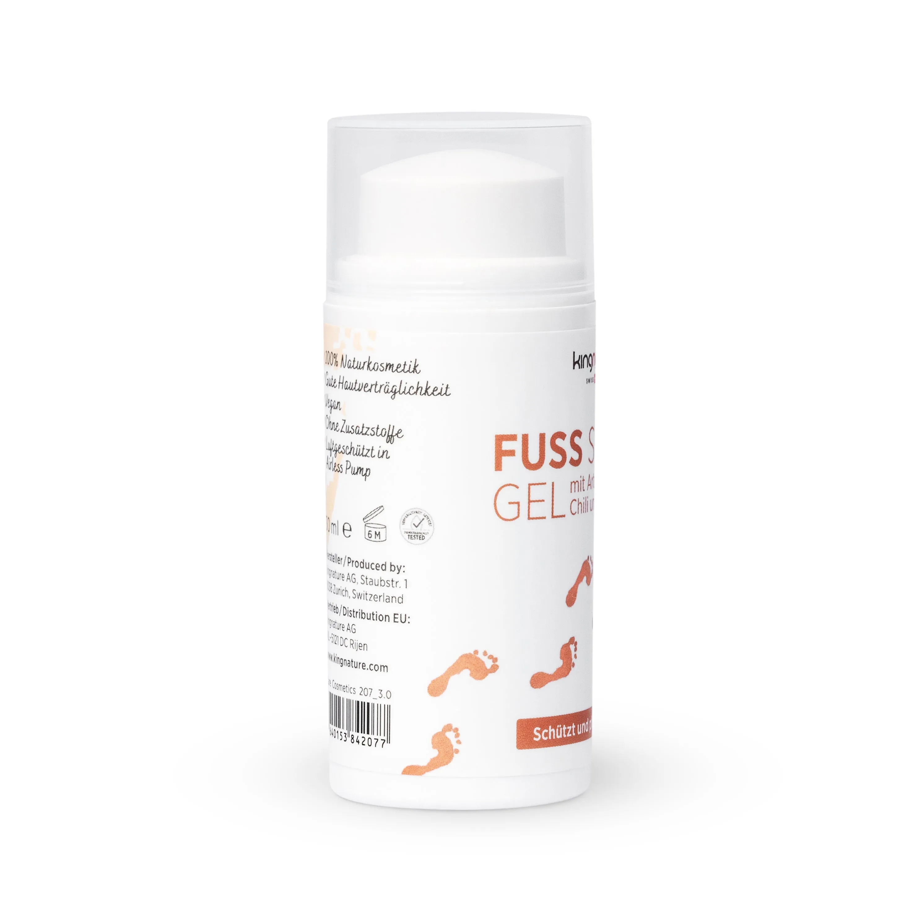 Kingnature Feet Protection Gel, natural nourishing hydrogel, 30 ml.