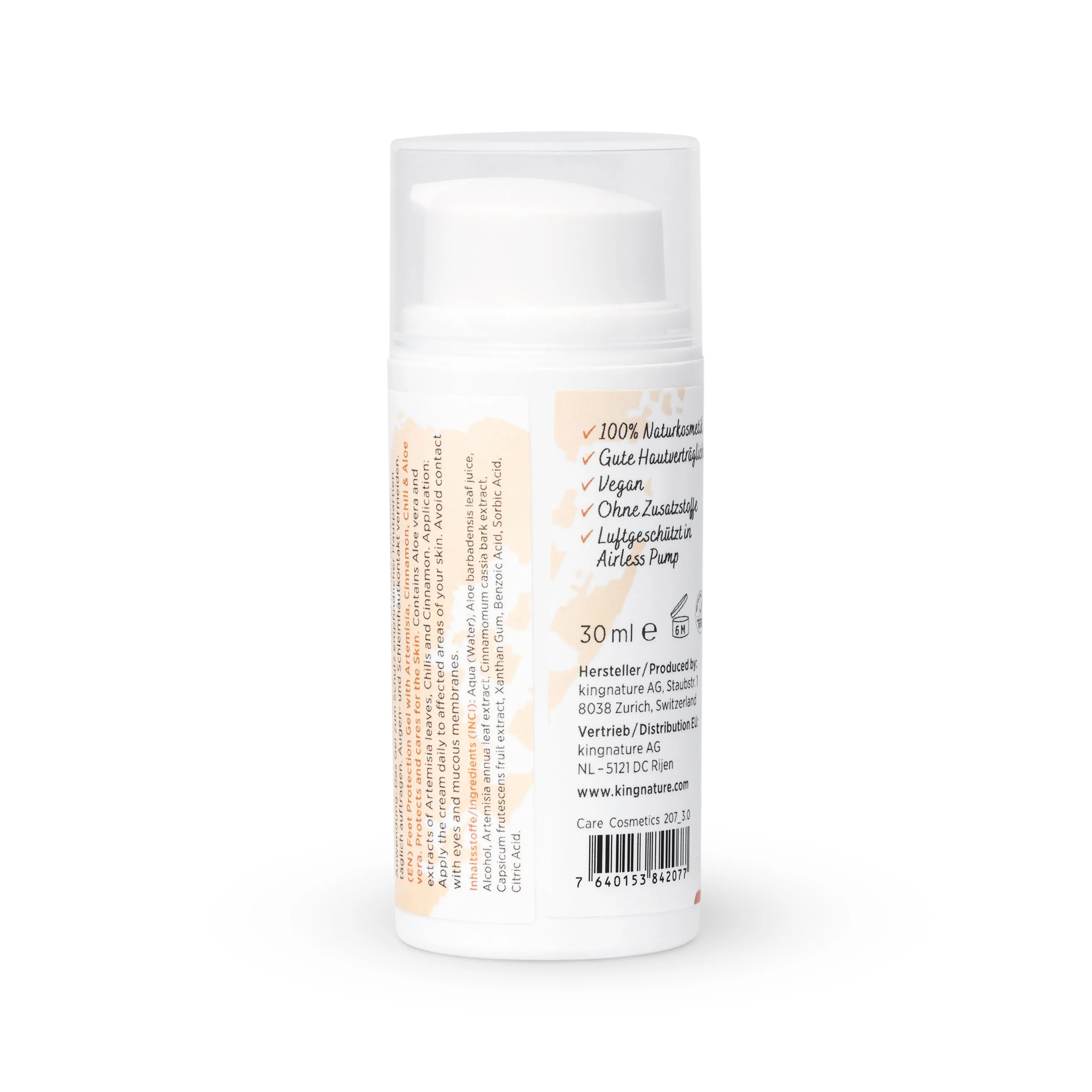 Kingnature Feet Protection Gel, natural nourishing hydrogel, 30 ml.