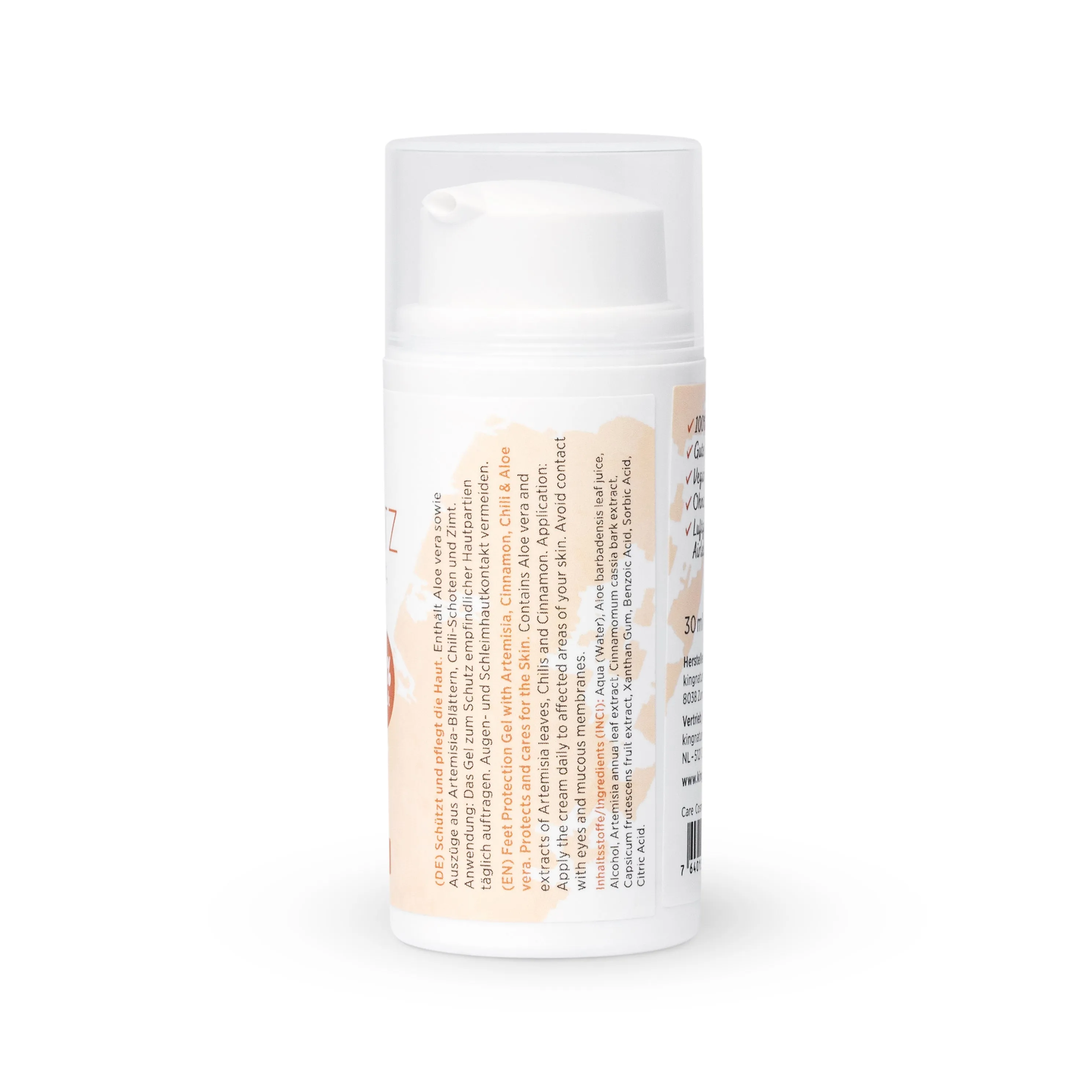 Kingnature Feet Protection Gel, natural nourishing hydrogel, 30 ml.