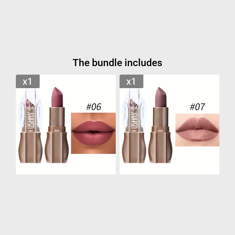 Kissable Colors: 12 Matte Long-Lasting Lipsticks