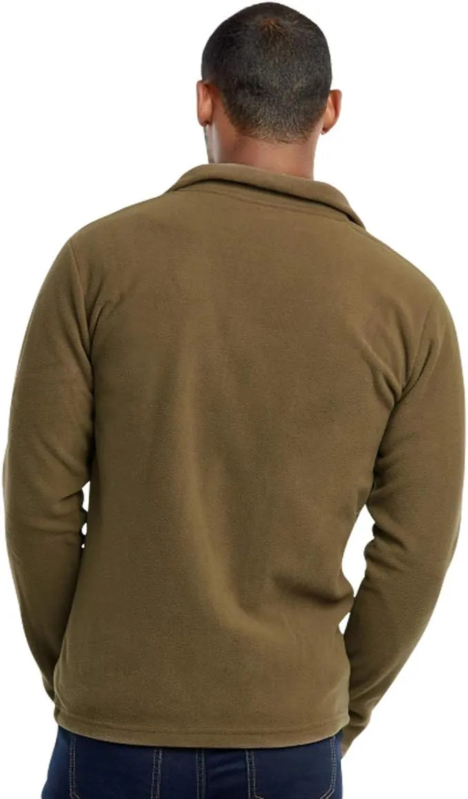 Knocker Men's Polar Fleece Zip Up Long Sleeve Jacket