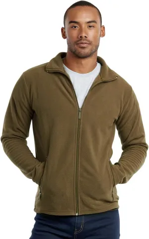 Knocker Men's Polar Fleece Zip Up Long Sleeve Jacket