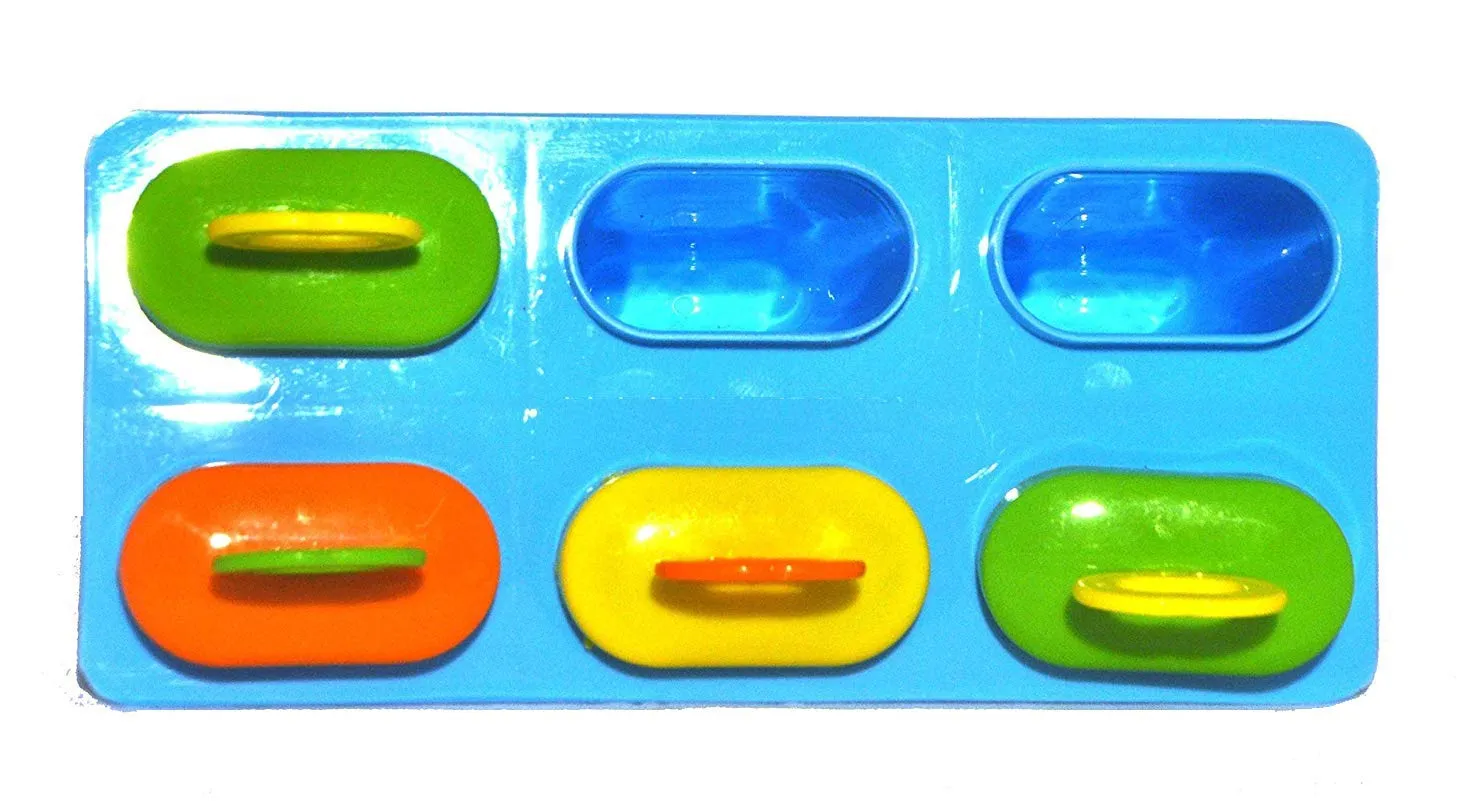 Kuber Industries Plastic Ice Candy Maker Kulfi Maker Moulds Set with 6 Cups (Multi) -CTKTC038131, Pack of 1
