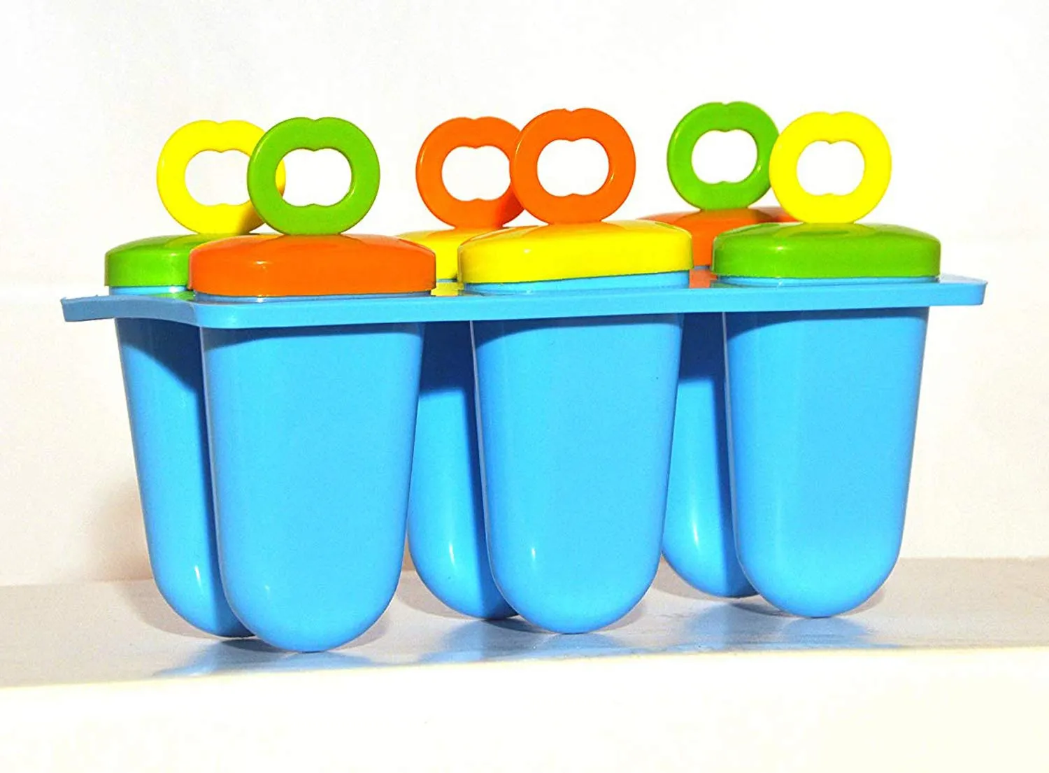 Kuber Industries Plastic Ice Candy Maker Kulfi Maker Moulds Set with 6 Cups (Multi) -CTKTC038131, Pack of 1