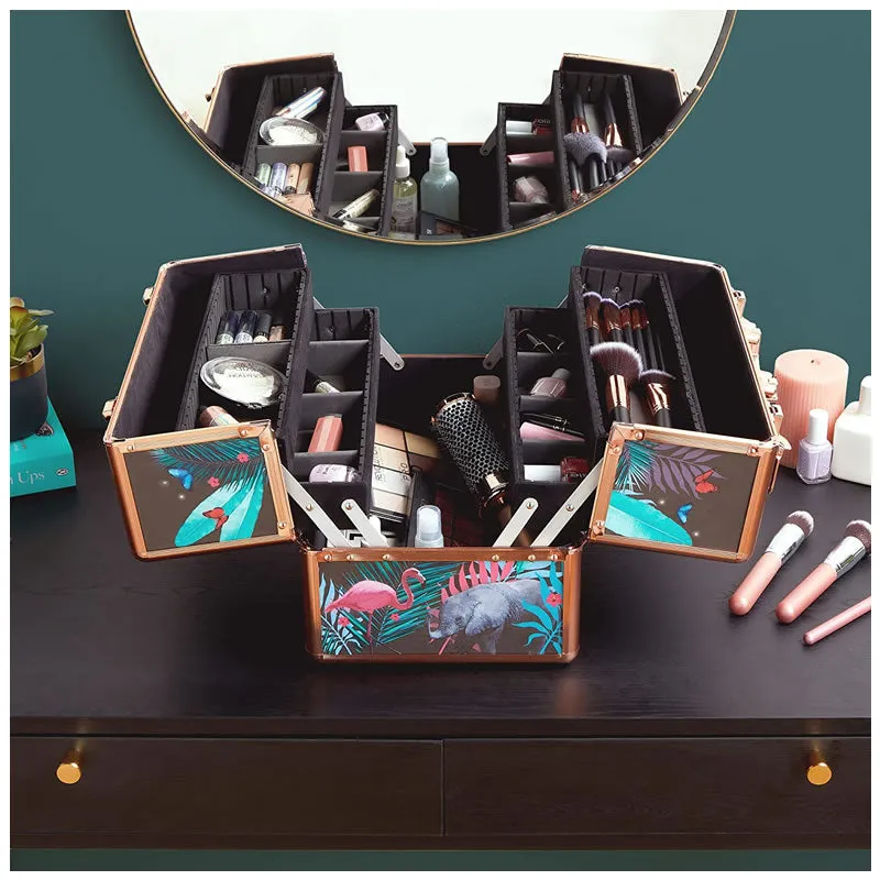 Large Stylish Nature Printed Professional Makeup Cosmetic Organizer -A2324