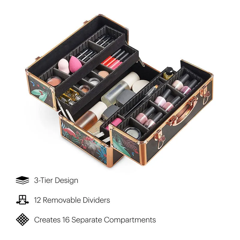 Large Stylish Nature Printed Professional Makeup Cosmetic Organizer -A2324