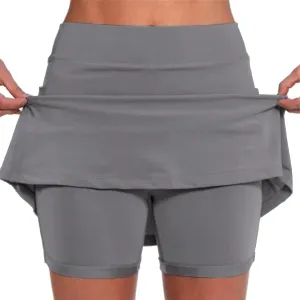LCMTWX Lightweight High Waist Mid Waist Culottes Short Skirts Skinny Pants High Waisted Pleated Sports Skort with Pockets