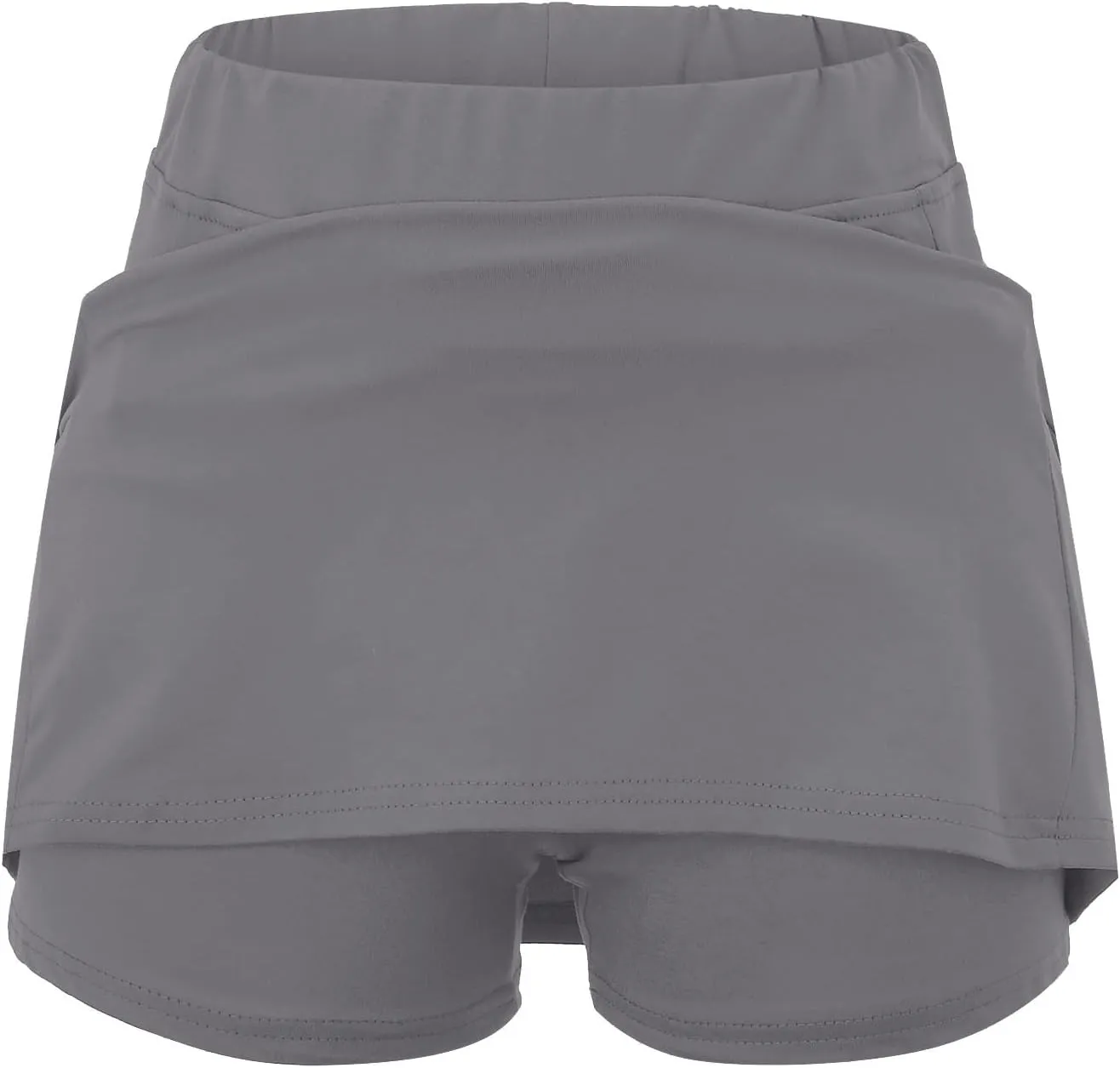 LCMTWX Lightweight High Waist Mid Waist Culottes Short Skirts Skinny Pants High Waisted Pleated Sports Skort with Pockets