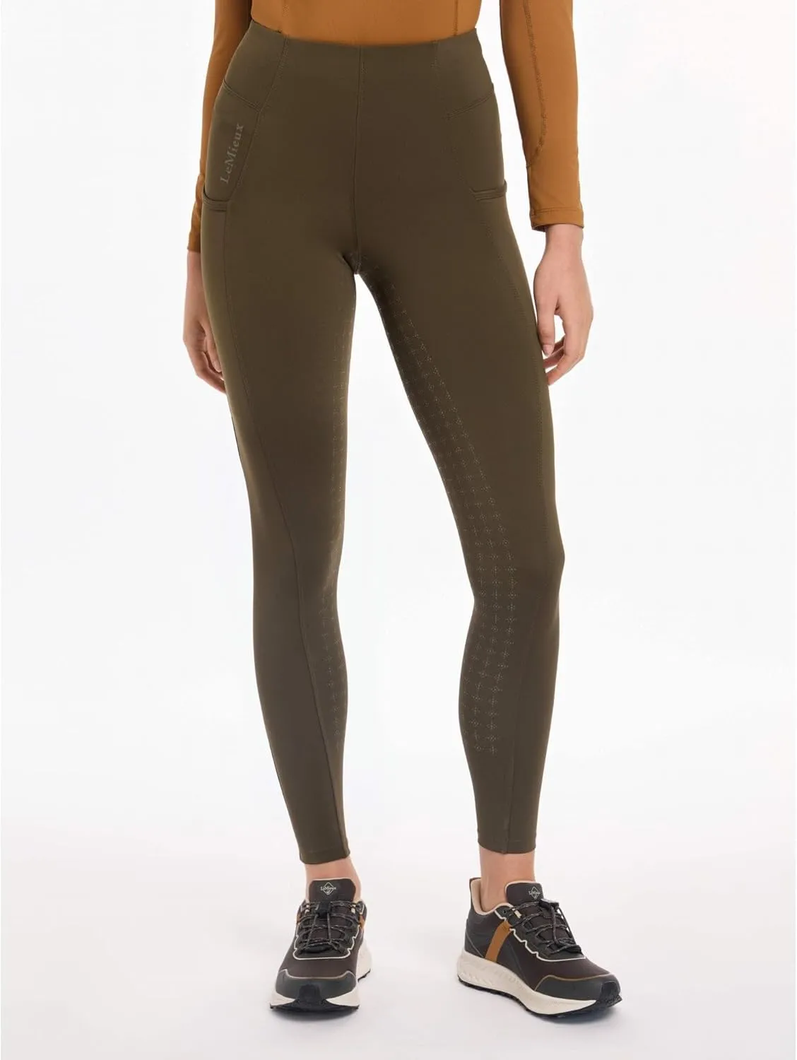 LeMieux Naomi Pull On Breeches - Technical Lightweight Fabric - Full Seat Silicone for Grip - Riding Trousers for Adults