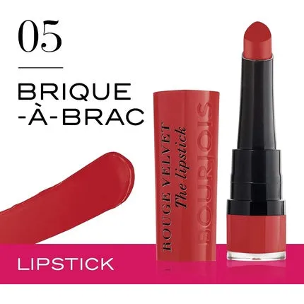 Lipstick Rouge Velvet The Lipstick Bullet Lipstick 05 Brique-A-Brac Reds 2.4G, Bourjois
