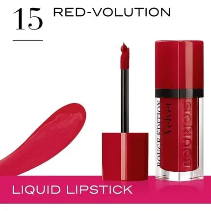 Liquid lipstick Rouge Edition Velvet Liquid Lipstick 15 Red-Volution Reds 7.7 ml, Bourjois