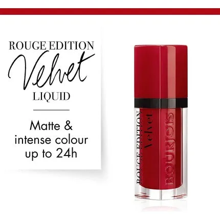 Liquid lipstick Rouge Edition Velvet Liquid Lipstick 15 Red-Volution Reds 7.7 ml, Bourjois