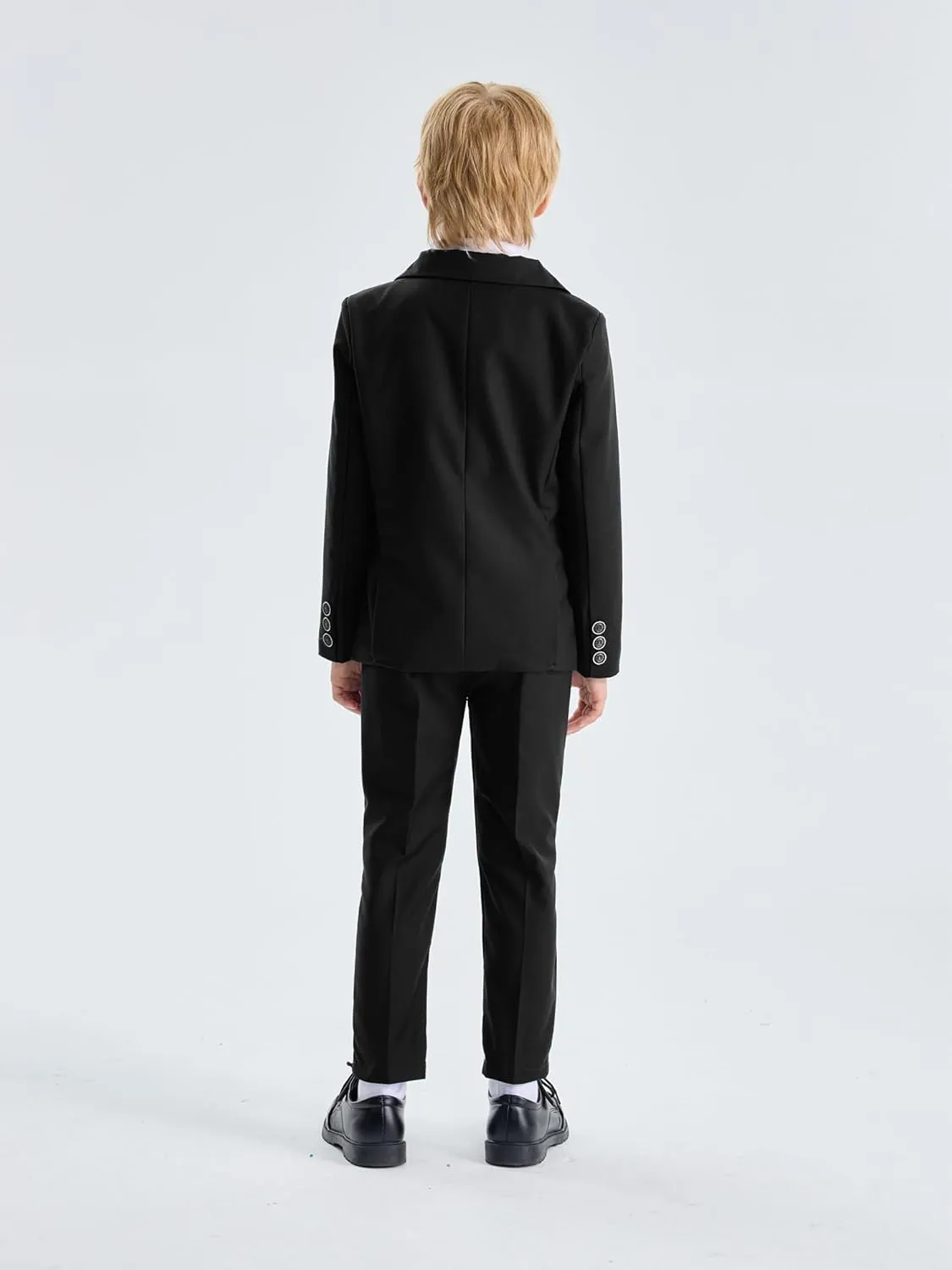 LOLANTA Boys Suit 2PCs Tuxedo Jacket Formal Wedding Ring Bearer Outfit, Birthday Proms Dinner Blazers