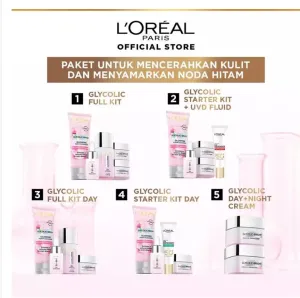 L'Oreal Paris Glycolic Bright Kit - Paket Mencerahkan Kulit dan Menyamarkan Noda Hitam