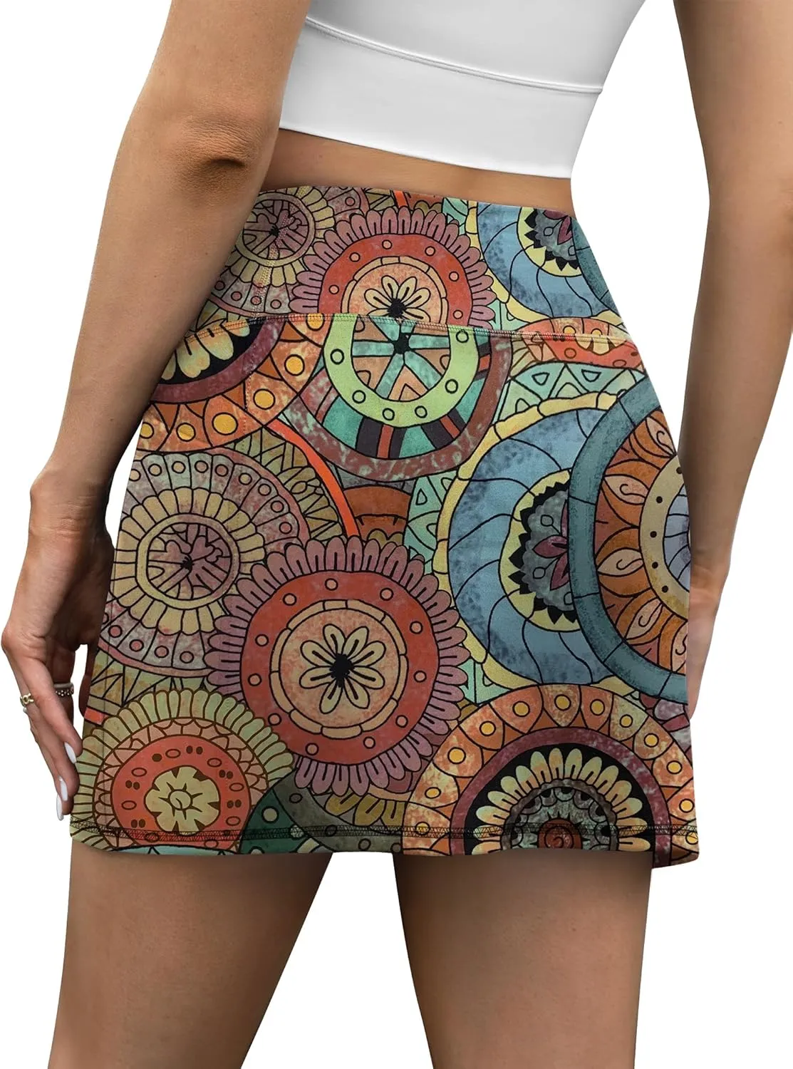 LouKeith Tennis Skirt with Shorts High Waisted Golf Skirts Dressy Casual Workout Athletic Skorts for Women with 4 Pockets
