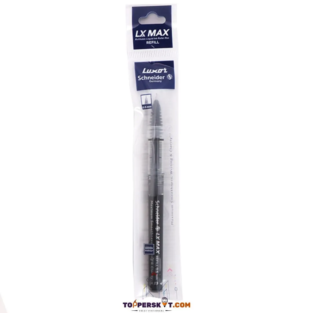 Luxor Schneider Germany LX Max Refillable Liquid Ink Roller Pen Refill - Black (Pack Of 1)
