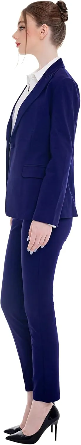 Marycrafts Women's Pant Suits Set  Professional Business Suiting Blazer and Pants 2 Piece Outfit
