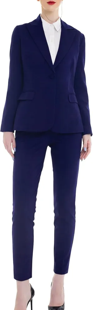 Marycrafts Women's Pant Suits Set  Professional Business Suiting Blazer and Pants 2 Piece Outfit