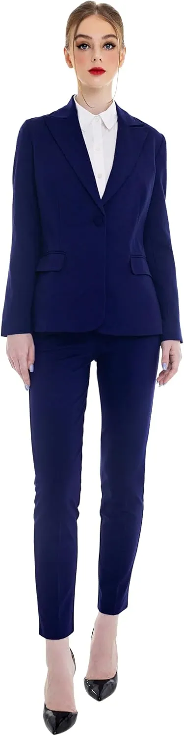 Marycrafts Women's Pant Suits Set  Professional Business Suiting Blazer and Pants 2 Piece Outfit