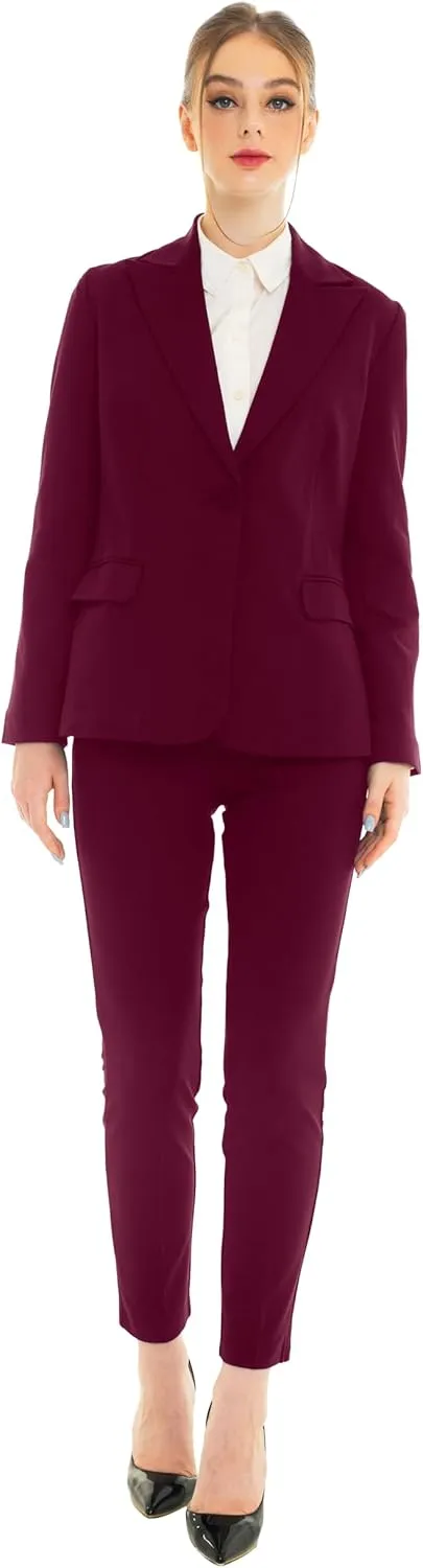 Marycrafts Women's Pant Suits Set  Professional Business Suiting Blazer and Pants 2 Piece Outfit