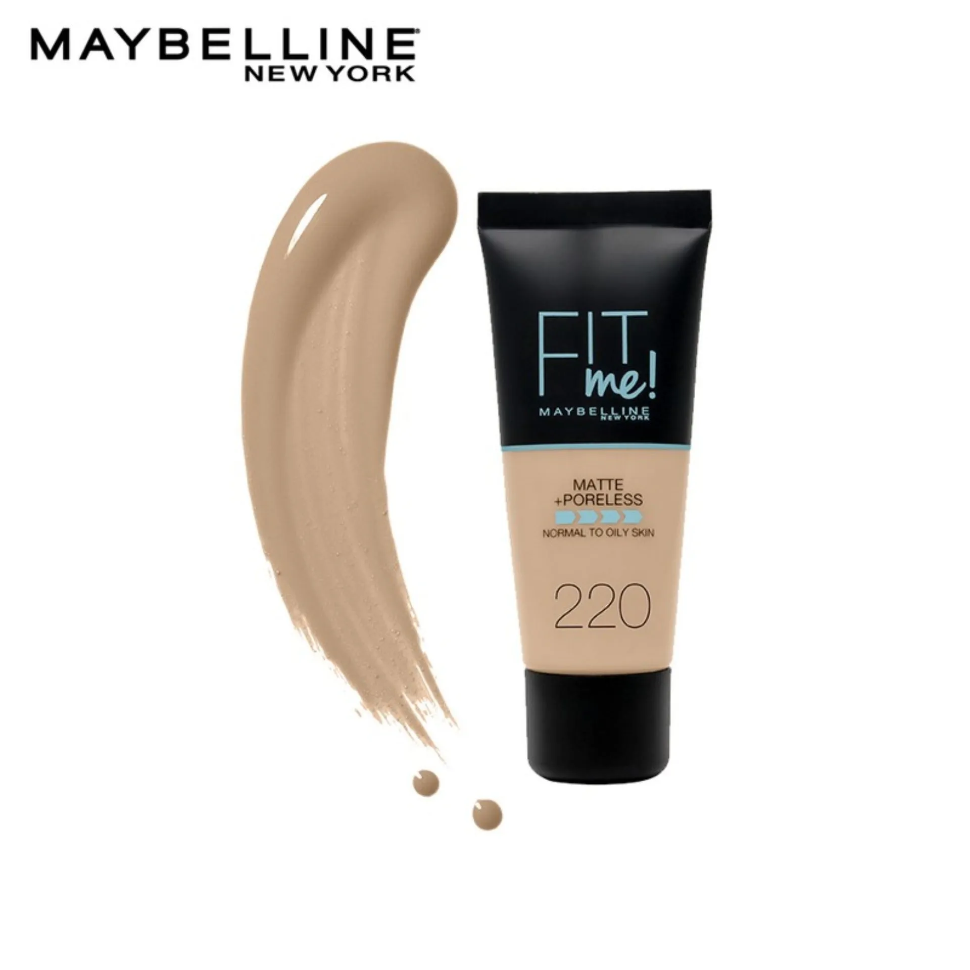 Maybelline Fit Me Matte & Poreless Liquid Foundation 220 Natural Beige 30ml