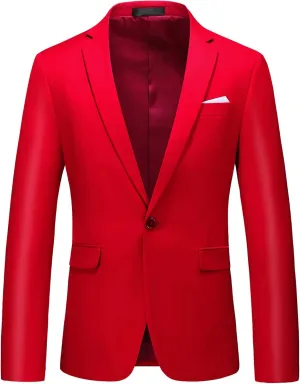 Mens Blazer Slim Fit Sport Coats 26 Colors Suit Jacket for Daily Business and Prom Party