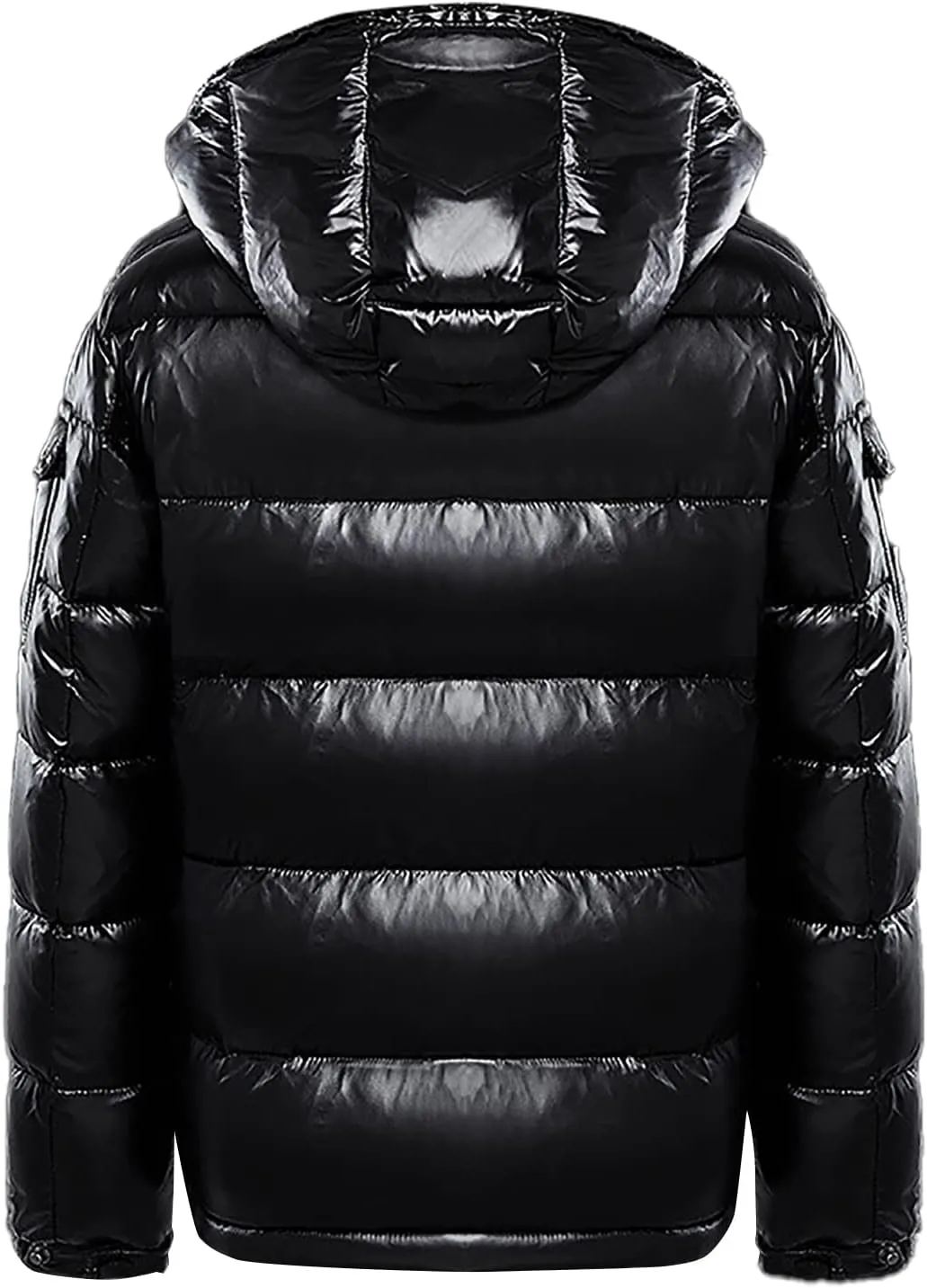 Men's Down Puffer Jacket Lightweight Winter Coats Warm Quilted Bubble Padded Hood Coat Waterproof Puffer Jacket