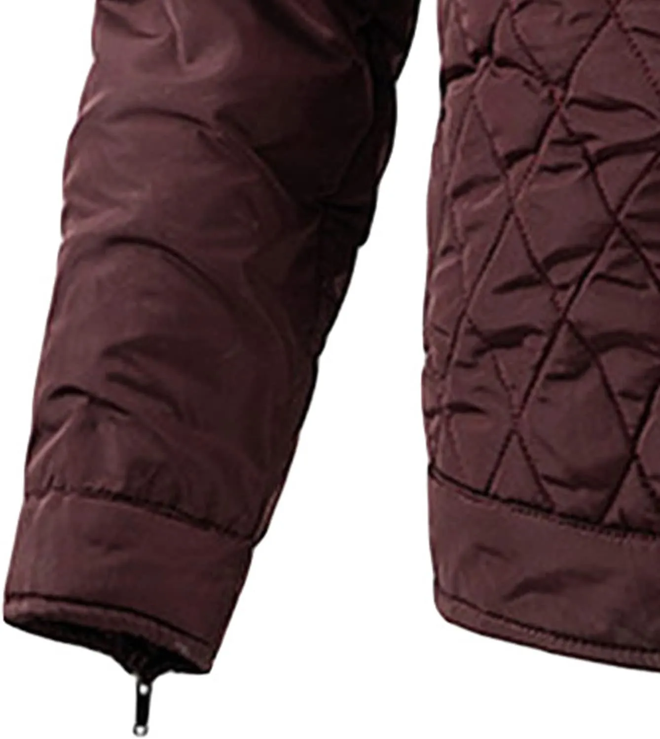 Men's Thin Casual Cotton Jacket Male Diamond Quilted Bike Outwear Men Stand Collar Zip Warm Padded Coats