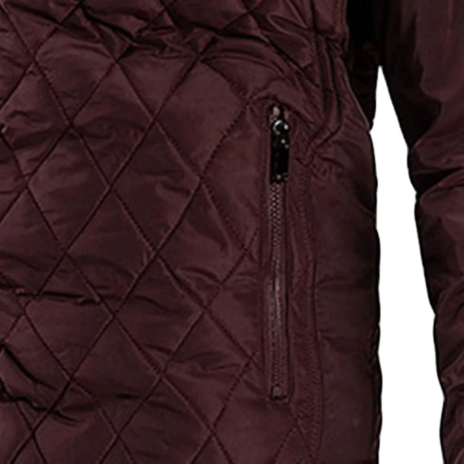 Men's Thin Casual Cotton Jacket Male Diamond Quilted Bike Outwear Men Stand Collar Zip Warm Padded Coats