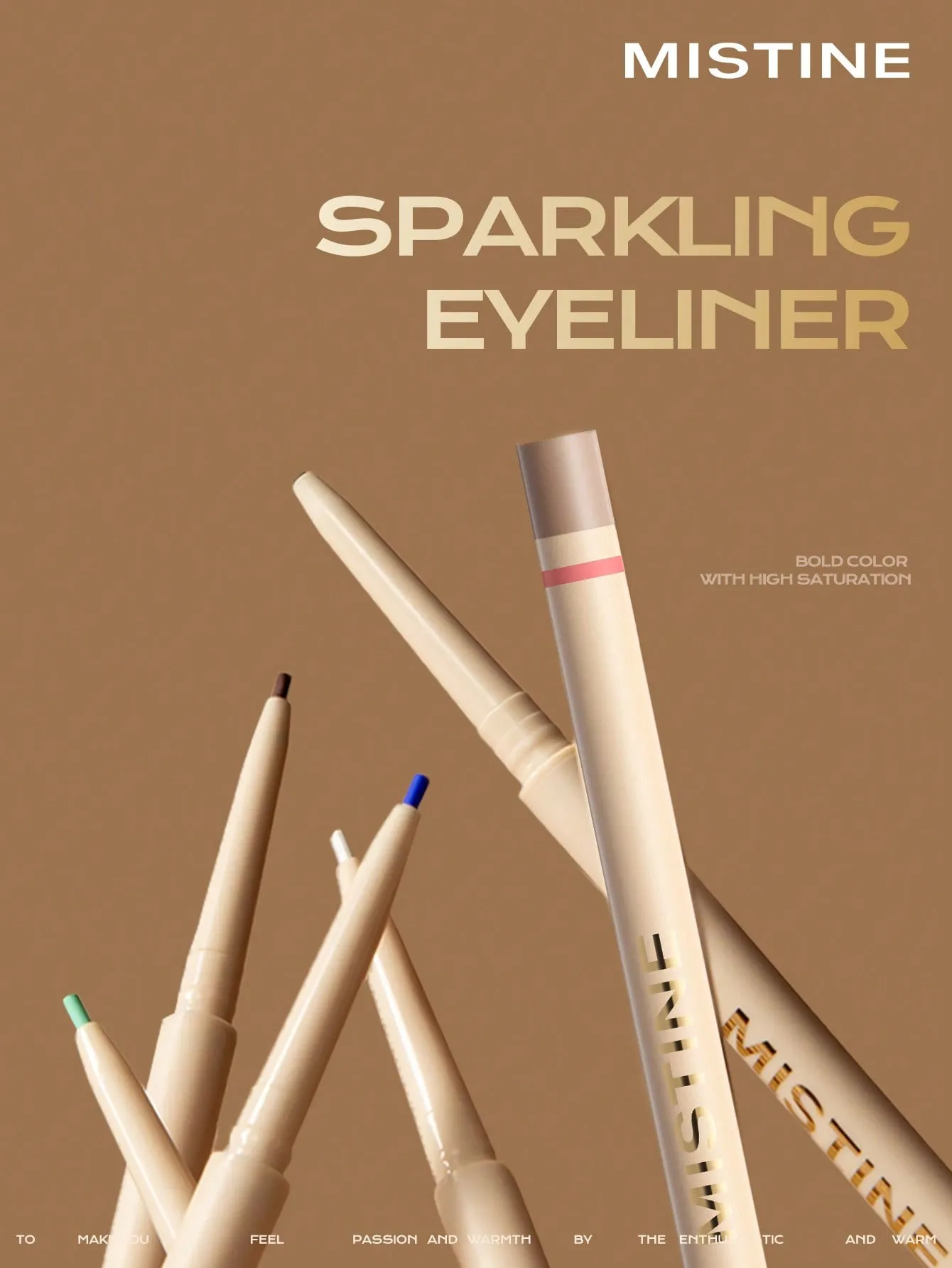 MISTINE Pencil Eyeliner, Super Stay Eye Makeup, Waterproof, Smudgeproof, Longwearing With Ultra-Fine Tip, 0.05g 1 Pack
