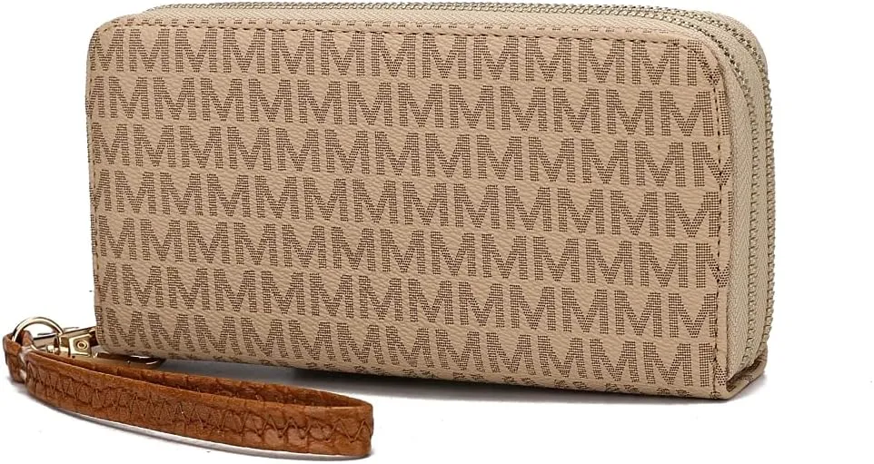 MKF-UM5570BG Noemy M Signature Wallet & Wristlet, Beige