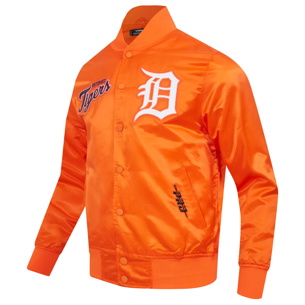 MLB DETROIT TIGERS SOUVENIR MEN'S SATIN JACKET (ORANGE)