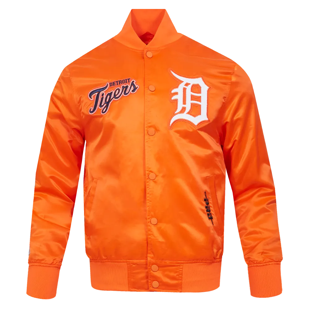 MLB DETROIT TIGERS SOUVENIR MEN'S SATIN JACKET (ORANGE)