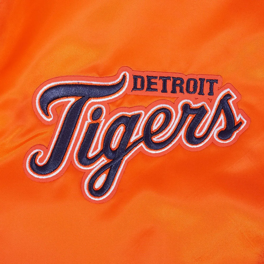 MLB DETROIT TIGERS SOUVENIR MEN'S SATIN JACKET (ORANGE)