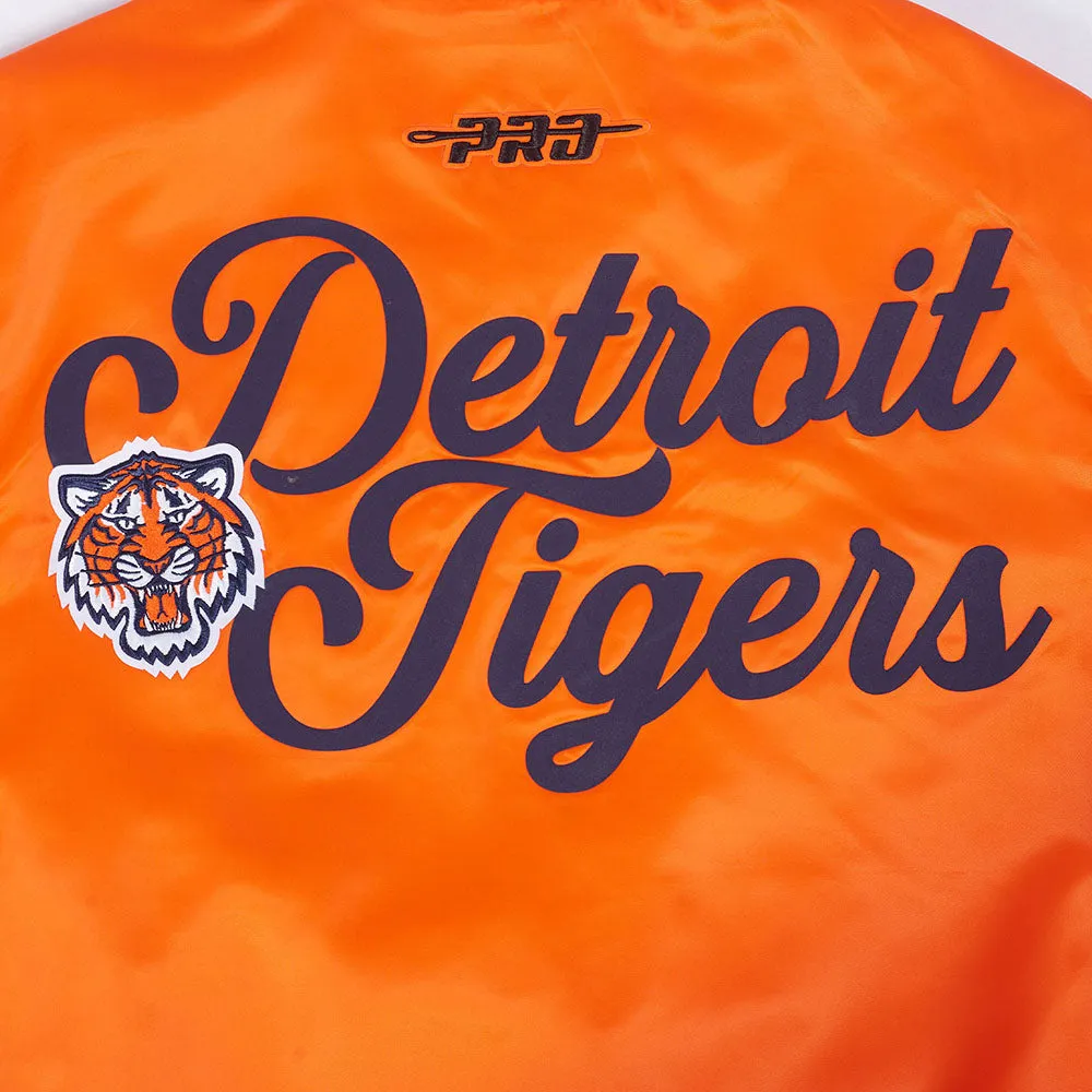 MLB DETROIT TIGERS SOUVENIR MEN'S SATIN JACKET (ORANGE)
