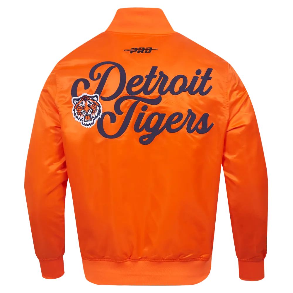 MLB DETROIT TIGERS SOUVENIR MEN'S SATIN JACKET (ORANGE)