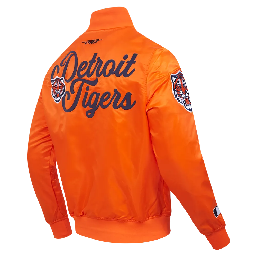 MLB DETROIT TIGERS SOUVENIR MEN'S SATIN JACKET (ORANGE)
