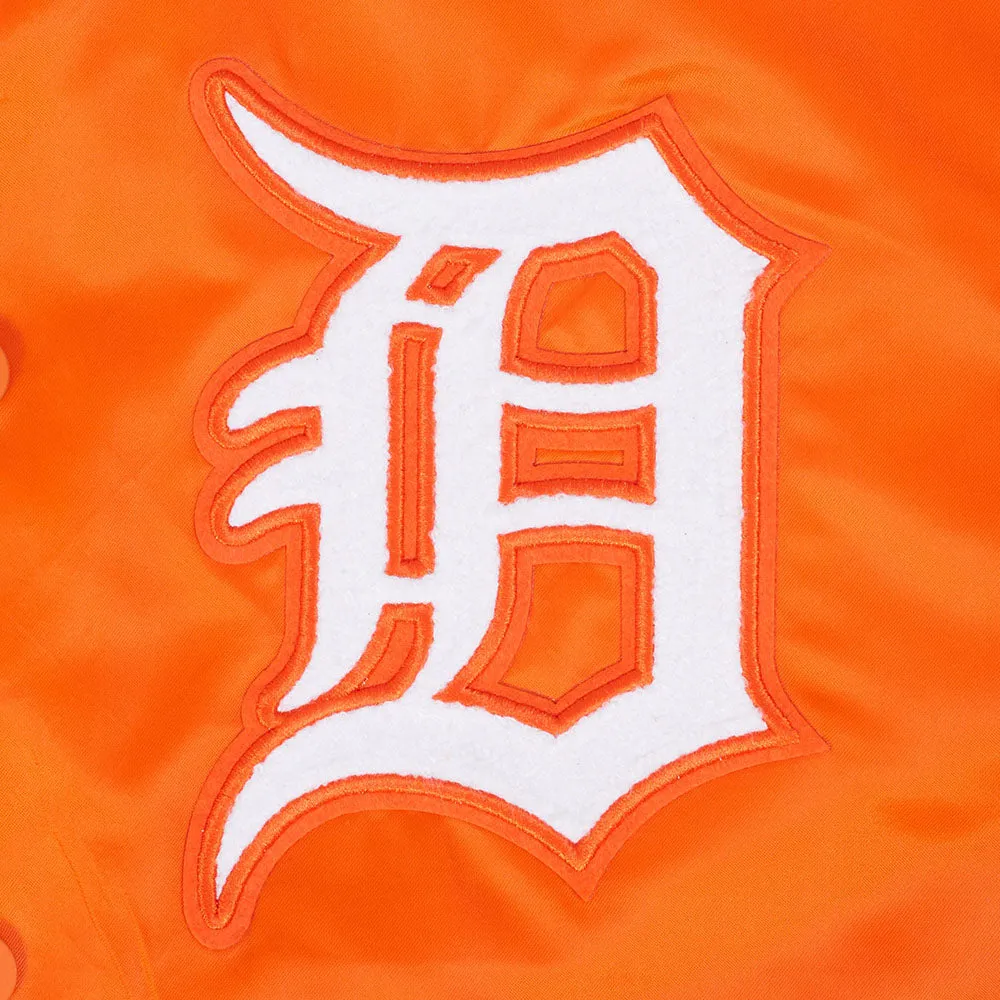 MLB DETROIT TIGERS SOUVENIR MEN'S SATIN JACKET (ORANGE)
