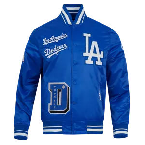 MLB LOS ANGELES DODGERS SUBLIMATED MEN'S SATIN JACKET-MIDNIGHT SKY (ROYAL BLUE)